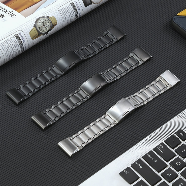 For Garmin Forerunner 965/955/945/935 22mm Quick Release Five Bead Titanium Steel Watch Band(Grey)