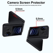 For vivo X Flip Rhombic Microfiber Folding Phone Case(Black)