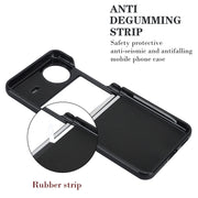 For vivo X Flip Rhombic Microfiber Folding Phone Case(Black)