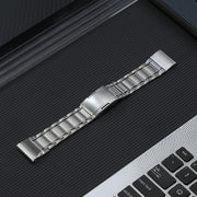 For Garmin Tactix 7 Pro/Fenix 7X/6X Pro 26mm Quick Release Five Bead Titanium Steel Watch Band(Silver)
