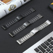 For Garmin Tactix 7 Pro/Fenix 7X/6X Pro 26mm Quick Release Five Bead Titanium Steel Watch Band(Black)