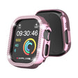For Apple Watch Ultra 2 / Ultra 49mm Double Row Diamond Hollow PC Watch Case(Pink) - Watch Cases by PMC TechLife | Online Shopping South Africa | PMC TechLife