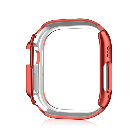 For Apple Watch Ultra 2 / Ultra 49mm Double Row Diamond Hollow PC Watch Case(Red)