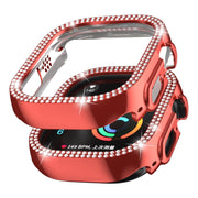 For Apple Watch Ultra 2 / Ultra 49mm Double Row Diamond Hollow PC Watch Case(Red)