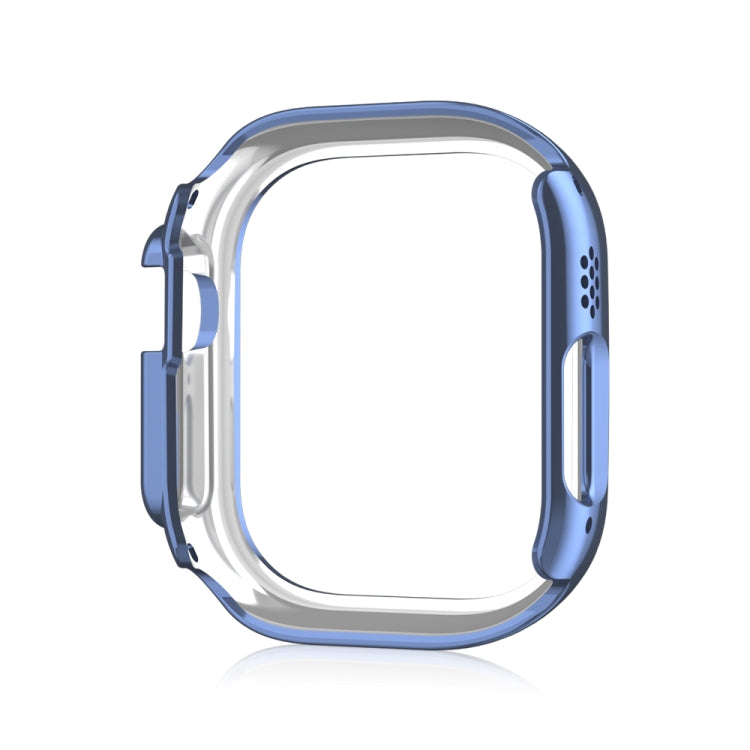 For Apple Watch Ultra 2 / Ultra 49mm Double Row Diamond Hollow PC Watch Case(Blue)