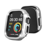 For Apple Watch Ultra 2 / Ultra 49mm Double Row Diamond Hollow PC Watch Case(Silver)
