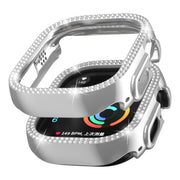 For Apple Watch Ultra 2 / Ultra 49mm Double Row Diamond Hollow PC Watch Case(Silver)