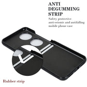 For Huawei P50 Pocket Rhombic Microfiber Folding Phone Case with Ring(Black)
