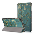 For Honor Pad 7 10.1inch/X8/X8 Lite Custer Painted Painted 3-folding Holder Tablet PC Leather Case(Apricot Blossom) - Honor by PMC TechLife | Online Shopping South Africa | PMC TechLife | Buy Now Pay Later Mobicred