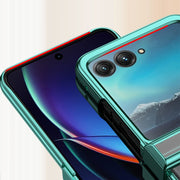 For Motorola Razr 40 Ultra Electroplated Three-piece Set Phone Case(Green)