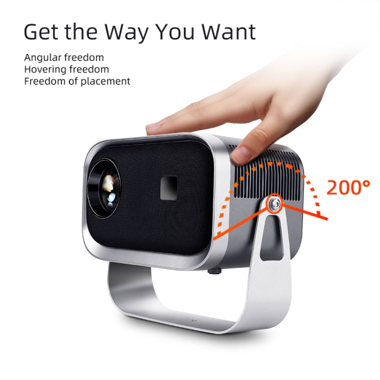 AUN A003 1280x720P 150 Lumens Same Screen Version Portable Home Theater LED HD Digital Projector, AU Plug(Grey)