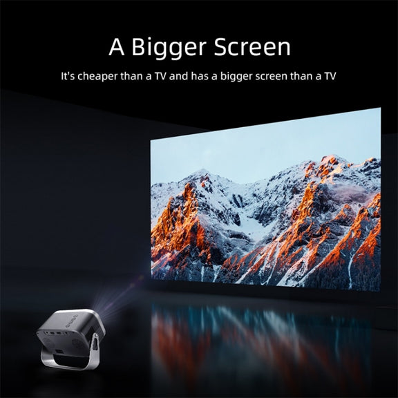 AUN A003 1280x720P 150 Lumens Same Screen Version Portable Home Theater LED HD Digital Projector, EU Plug(Grey)