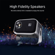 AUN A003 1280x720P 150 Lumens Same Screen Version Portable Home Theater LED HD Digital Projector, UK Plug(Grey)