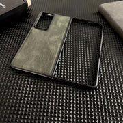 For Honor Magic V2 Crazy Horse Texture PU + PC Phone Case(Orange)