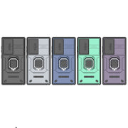 For Samsung Galaxy S24 Ultra 5G Sliding Camshield TPU + PC Shockproof Phone Case with Holder(Black)