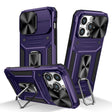 For iPhone 14 Pro Camshield Robot TPU Hybrid PC Phone Case(Purple) - iPhone 14 Pro Cases by PMC TechLife | Online Shopping South Africa | PMC TechLife