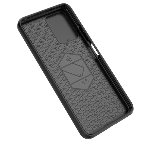 For Xiaomi Redmi Note 12 4G Global Sliding Camshield TPU + PC Shockproof Phone Case with Holder(Purple)