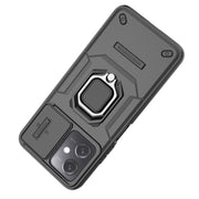 For Xiaomi Redmi Note 12 5G Global Sliding Camshield TPU + PC Shockproof Phone Case with Holder(Green)