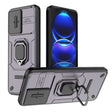 For Xiaomi Redmi Note 12 5G Global Sliding Camshield TPU + PC Shockproof Phone Case with Holder(Purple) - Xiaomi Cases by PMC TechLife | Online Shopping South Africa | PMC TechLife | Buy Now Pay Later Mobicred