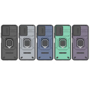 For Xiaomi Redmi Note 12 5G Global Sliding Camshield TPU + PC Shockproof Phone Case with Holder(Purple)