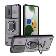 For Xiaomi Redmi Note 12 Pro 5G Global Sliding Camshield TPU + PC Shockproof Phone Case with Holder(Purple)