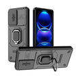 For Xiaomi Redmi Note 12 Pro+ 5G Global Sliding Camshield TPU + PC Shockproof Phone Case with Holder(Black) - free shipping - PMC TechLife - Order now!
