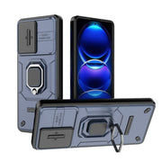 For Xiaomi Redmi Note 12 Pro+ 5G Global Sliding Camshield TPU + PC Shockproof Phone Case with Holder(Blue)