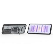 For Xiaomi Redmi K60 5G Sliding Camshield TPU + PC Shockproof Phone Case with Holder(Grey)