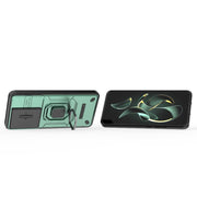 For Xiaomi Redmi K60 Ultra 5G Sliding Camshield TPU + PC Shockproof Phone Case with Holder(Green)