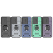 For Xiaomi Redmi K60 Ultra 5G Sliding Camshield TPU + PC Shockproof Phone Case with Holder(Green)