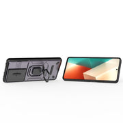 For Xiaomi Redmi Note 13 5G Sliding Camshield TPU + PC Shockproof Phone Case with Holder(Purple)