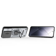 For Xiaomi 14 Pro 5G Sliding Camshield TPU + PC Shockproof Phone Case with Holder(Grey)