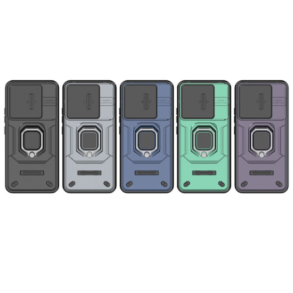 For Xiaomi 14 Pro 5G Sliding Camshield TPU + PC Shockproof Phone Case with Holder(Blue)