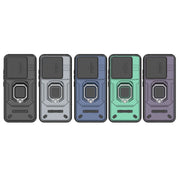 For Xiaomi 14 Sliding Camshield TPU + PC Shockproof Phone Case with Holder(Black)