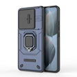 For Xiaomi Redmi K70 5G Sliding Camshield TPU + PC Shockproof Phone Case with Holder(Blue) - K70 Cases by PMC TechLife | Online Shopping South Africa | PMC TechLife | Buy Now Pay Later Mobicred