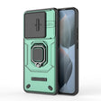 For Xiaomi Redmi K70 5G Sliding Camshield TPU + PC Shockproof Phone Case with Holder(Green) - Xiaomi Cases by PMC Jewellery | Online Shopping South Africa | PMC Jewellery | Buy Now Pay Later Mobicred