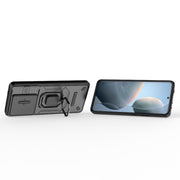 For Xiaomi Redmi K70E 5G Sliding Camshield TPU + PC Shockproof Phone Case with Holder(Black)