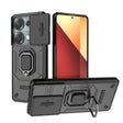 For Xiaomi Redmi Note 13 Pro 4G Global Sliding Camshield TPU + PC Shockproof Phone Case with Holder(Black) - Note 13 Pro Cases by PMC TechLife | Online Shopping South Africa | PMC TechLife | Buy Now Pay Later Mobicred