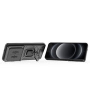 For Xiaomi 14 Ultra Sliding Camshield TPU + PC Shockproof Phone Case with Holder(Black)