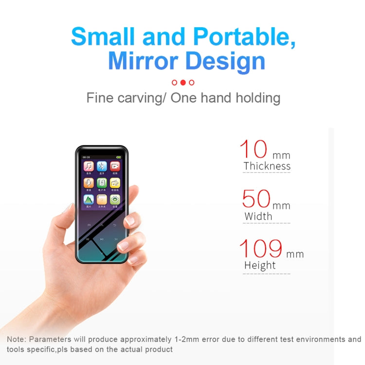 16GB M15 Multi-function Smart Voice Recorder MP3 Hifi Sound Music Player Walkman, Bluetooth Version
