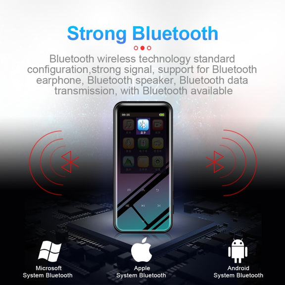 16GB M15 Multi-function Smart Voice Recorder MP3 Hifi Sound Music Player Walkman, Bluetooth Version