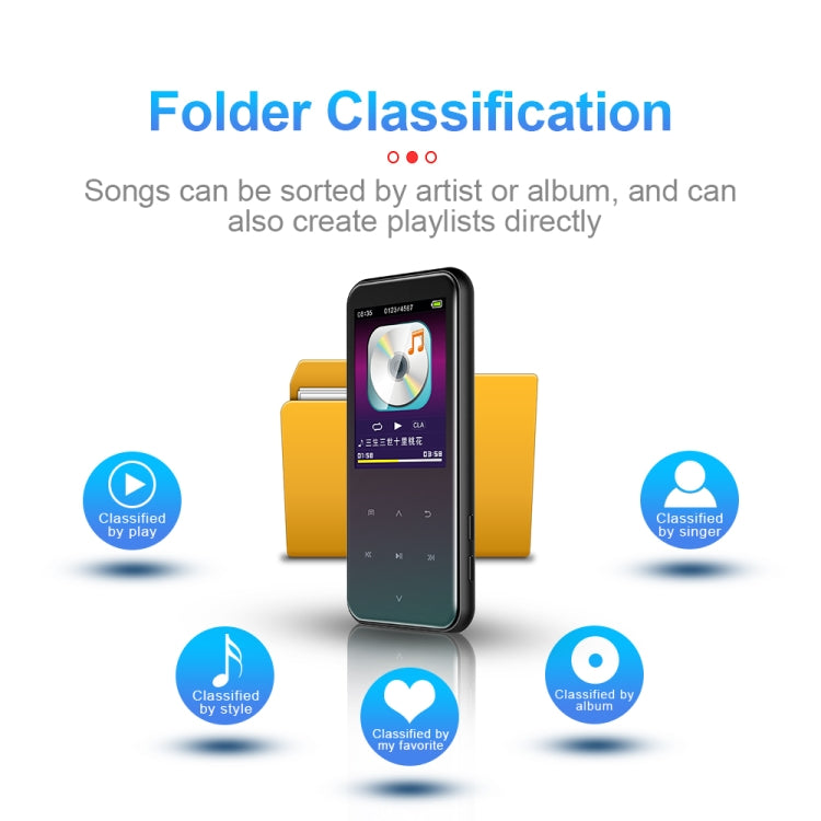16GB M15 Multi-function Smart Voice Recorder MP3 Hifi Sound Music Player Walkman, Bluetooth Version