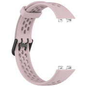 For Huawei Band 10 / 9 / 8 Solid Color Breathable Silicone Watch Band(Pink)
