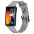 For Huawei Band 10 / 9 / 8 Solid Color Breathable Silicone Watch Band(Grey) - Watch Bands by PMC TechLife | Online Shopping South Africa | PMC TechLife | Buy Now Pay Later Mobicred