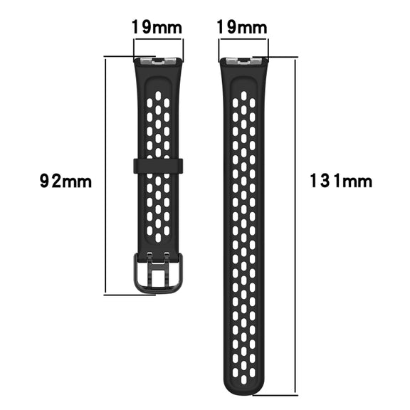 For Huawei Band 10 / 9 / 8 Solid Color Breathable Silicone Watch Band(Black)