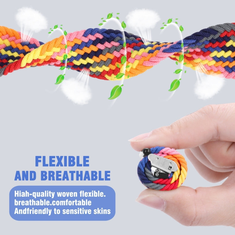 For Samsung Galaxy Watch 6 / 6 Classic Nylon Braided Metal Buckle Watch Band(Denim)