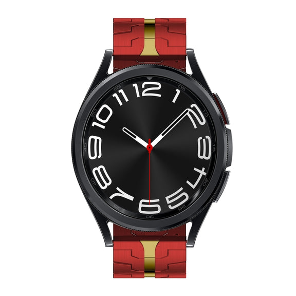 For Samsung Galaxy Watch 6 / 6 Classic Stainless Steel Metal Watch Band(Red Gold)