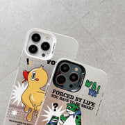 For iPhone 16 Electroplated Silver Series PC Protective Phone Case(Brown Panda)