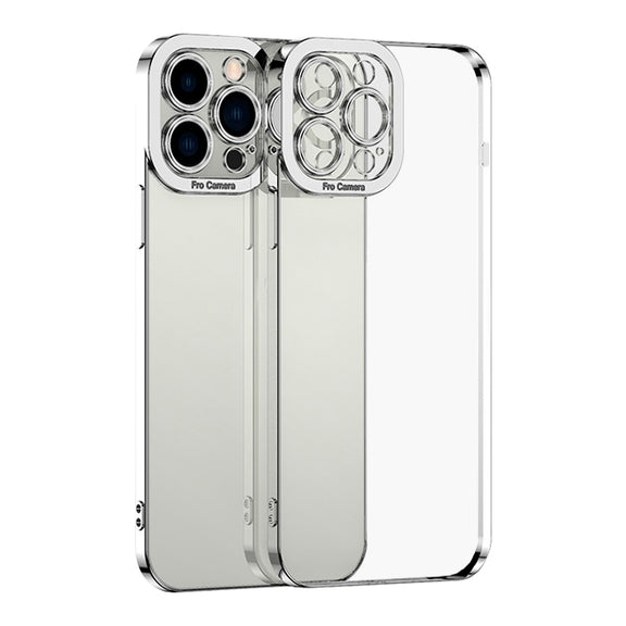 For iPhone 15 Pro Max Electroplating TPU Phone Case(Silver)