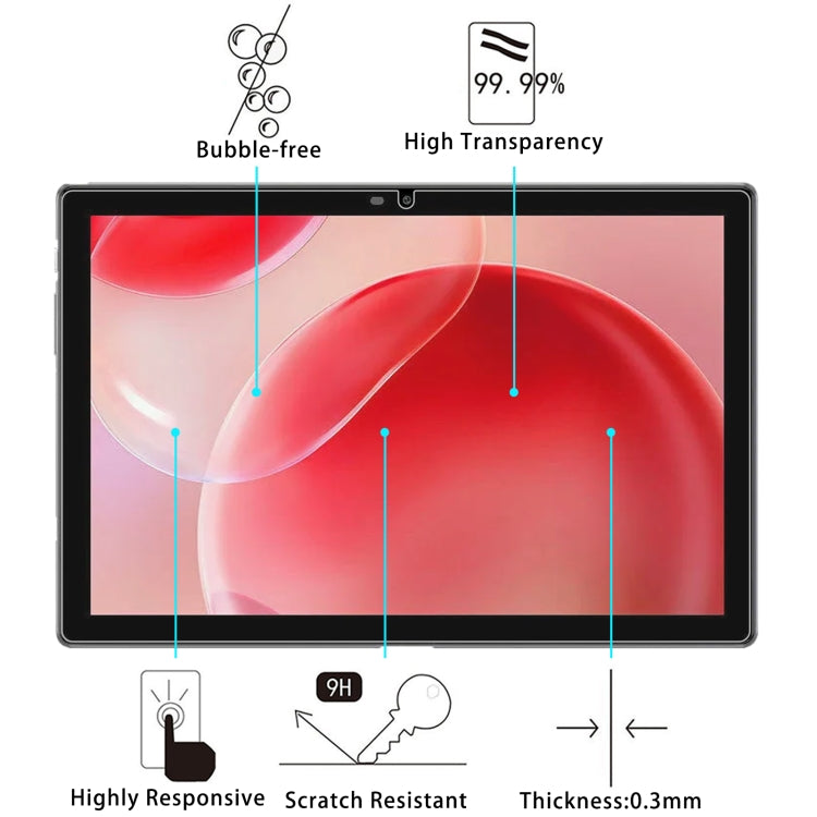 For Blackview Tab 9 WiFi 10.1 9H 0.3mm Explosion-proof Tempered Glass Film